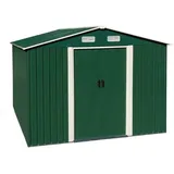 Estexo - Geräteschuppen Gerätehaus Gartenhaus 392x257x178 cm Metall Fundament Grün