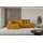 altdecor Ecksofa Cord mit Schlaffunktion 2-Sitzer Senfgelb
