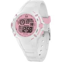 ICE-Watch Ice Digit Explorer 36 mm Silikongehäuse Weiß Silikonarmband Pink S