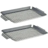 bremermann Grillplatte onesize Edelstahl Silber/Weiß