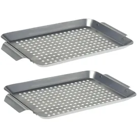 bremermann Grillplatte onesize Edelstahl Silber/Weiß