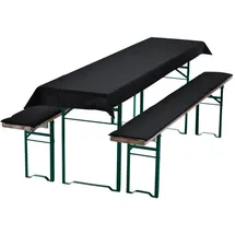 nyvi Bierbankauflagen Set 240 x 90 cm schwarz 3-tlg.