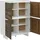 OTTO home Morgan Midischrank Hochkommode 100 x 120 x 35 cm Braun/Weiß