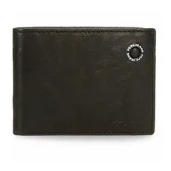 Pepe Jeans Unisex. 7377131 Abzeichen Leder Geldbörse Schwarz (OSFA), Lässig