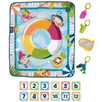 Fisher-Price GRR44 - Plitsch-Platsch Entdecker Spieldecke, Baby-Spieldecke mit Spielzeug, für Neugeborene