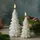 MARELIDA LED Kerze Tannenbaum 19 cm weiß