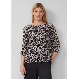 s.Oliver Plissierte Bluse mit All-over-Print - 34