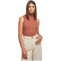 URBAN CLASSICS Ladies Rib Knit Sleevless Body - Terracotta - 3XL