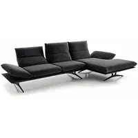 KOINOR Ecksofa Francis Stoff Schwarz 284 cm