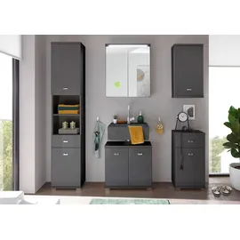 Bega BBK SP. z.o.o. sp. K. Waschbeckenunterschrank POOL, Anthrazit - Anthrazit Hochglanz - mit 2 Türen