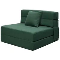 LuxusKollektion Schlafsofa Gästesofa Schlafsofa Klappmatratze Memoryschaum Dunkelgrün Twin grün