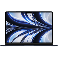 APPLE MacBook Air CTO (2022), MLY33D/A, Notebook mit 13,6 Zoll Display, Apple M-Series Prozessor, 16 GB RAM, 256 SSD, Mitternacht