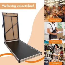 Lemodo Tapeziertisch klappbar 300 x 60 cm 30 kg grau