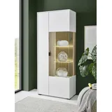 Home Affaire Vitrine Hudson 75 x 38 x 180 cm Weiß