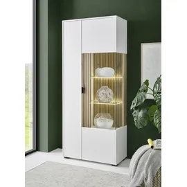 Home Affaire Vitrine Hudson 75 x 38 x 180 cm Weiß