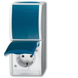 Busch-Jaeger Ocean SCHUKO Steckdose, grau/blaugrün (2601/6/20 EW-53)