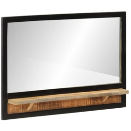 vidaXL Spiegel mit Ablage 80x8x55 cm Glas und Massivholz Mango