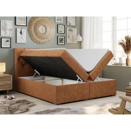 MKS Boxspringbett 160 x 200 cm H3 Orange