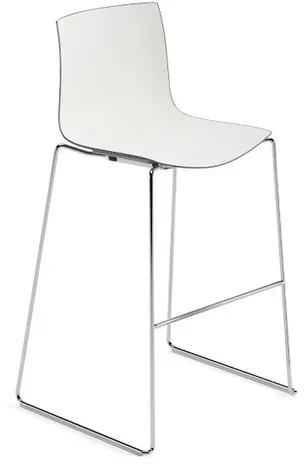 Arper Barhocker Catifa 46 zweifarbig Kufengestell Chrom