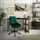 ML-Design Bürostuhl, Grün, Sitzfläche aus Samt, Metallgestell, Polsterstuhl mit Rückenlehne, höhenverstellbar, 360° Drehstuhl mit 5 Rollen,