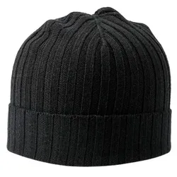 Amanda Christensen Beanie Schwarz Merinowolle One Size