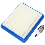 SWNKDG Luftfilter & Zündkerze für Rasenmäher mit Briggs & Stratton Quantum Motor 625 650 675 Ersetzt 491588 399959 491588S Wolf 2058411, Champion RJ19LM / NGK B2LM