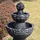 Teamson Home Gartenbrunnen 3-stufiger Sockelbrunnen grau mit LED