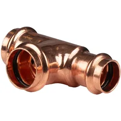 Kupfer Pressfitting T-Stück reduziert 28 x 28 x 22 mm V+M-Kontur DVGW