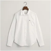 GANT Slim Stretch Oxford Langarmhemd - weiß 36