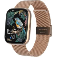 Forever Damen Smartwatch mit Gesprächsfunktion, Gold, wasserdicht
