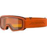 Alpina SCARABEO JR. - Beschlagfreie, Extrem Robuste & Bruchsichere OTG Skibrille Mit 100% UV-Schutz Für Kinder, pumpkin matt, One Size