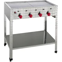 Neumärker® Gas-Kombi-Standbräter 4 | Grill + Bräter | Inkl. Pfanne und Grillrost