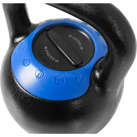 Gorilla Sports Kettlebell verstellbar 16 kg oder 24 kg schwarz / blau