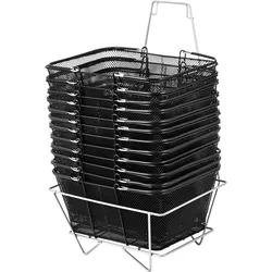 VEVOR Mesh Einkaufskörbe mit Griffen Metall Einkaufskorb 12PCS Tragbare