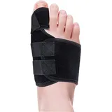 SHANHAIKX Hallux Valgus Korrektor,Zehenspreizer, Großer Zeh & Fußzehen Entlastung Vorfusspolster- Hammerzeh Korrektur und Schutz(Schwarz,Rechter Fuß)