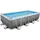 BESTWAY Power Steel Frame Pool Set 549 x 274 x 122 cm inkl. Filterpumpe grau Rattanoptik
