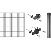GAH Alberts Alberts Einstab-Gittermatten-Set Garden Typ 8/6/4 anthrazit 2000 x 1250 mm Zaunlänge: 14 m