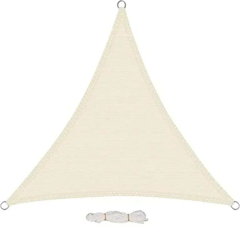 EUGAD Sonnensegel 200g/m2 mit Befestigungsseilen, Premium HDPE, wetterfest, atmungsaktiv, dreieckig, rechtwinklig, wasser-durchlässig, für Terrasse, Garten, Balkon, Camping