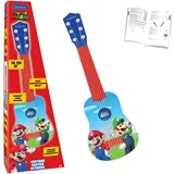 Lexibook Lexibook, Super Mario, Meine erste Gitarre für Kinder, 6 Nylonsaiten, 21“ lang, inkl. Anleitung, blau/rot, K200NI
