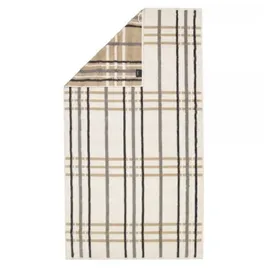 CAWÖ Noblesse Check Duschtuch 80 x 150 cm beige