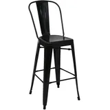 Mendler Barhocker HWC-A73 Abmessungen Metall Industriedesign schwarz