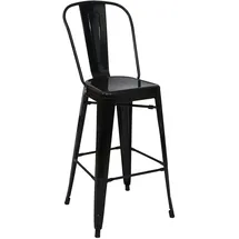 Mendler Barhocker HWC-A73 Abmessungen Metall Industriedesign schwarz