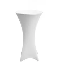 Beautissu Stehtischhusse Stella Weiß Ø 60-65 cm