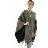 Antonio Wohlfühl-Poncho Damen Winter Taupe