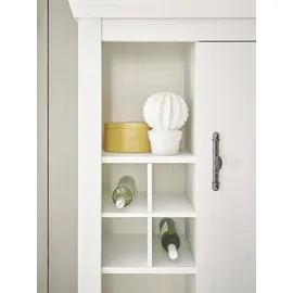 Home Affaire Wohnwand RAVENNA, (4-St), im romantischen Landhausstil, Griffe aus Metall, Softclose-Funktion weiß