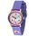 Jacques Farel Hayfield Herz Öko Kinder-Armbanduhr 9999 Analog Quarz Stoffband Lila/Pink