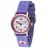 Jacques Farel Hayfield Herz Öko Kinder-Armbanduhr 9999 Analog Quarz Stoffband Lila/Pink