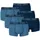 Puma Herren Boxershorts, 6er Pack - Everyday Trunks 6P, Cotton Stretch, einfarbig Blau Denim XL