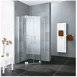 Kermi Pasa XP Fünfeck-Duschkabine Doppeltür 80 x 90 cm PXF00F2318VPK