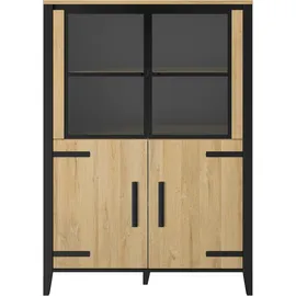 Gami Vitrine Cork 112 x 45 x 160 cm Schwarz